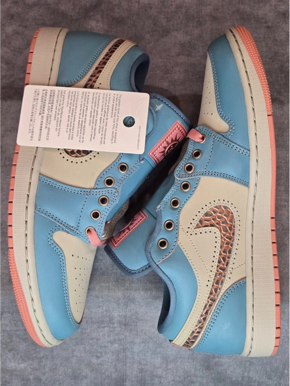 Air Jordan 1 Low Special Edition Somos Eternos, Turquoise (IM8120-464) Men's 12
